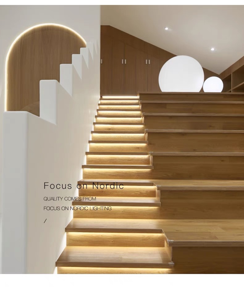 酒柜灯led柜底灯明装三角V形免开槽橱柜衣柜鞋柜感应灯层板线条灯(图6)