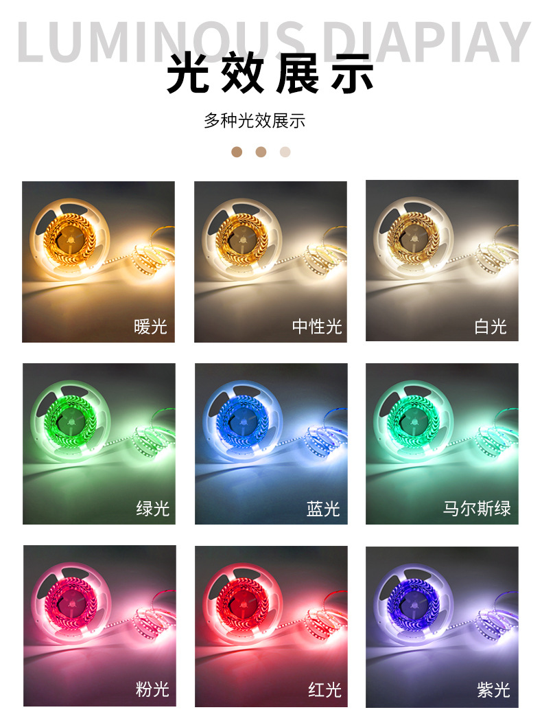 220v高压免驱双排灯带户外亮化自粘led灯条超高亮防水照明线条灯(图13)