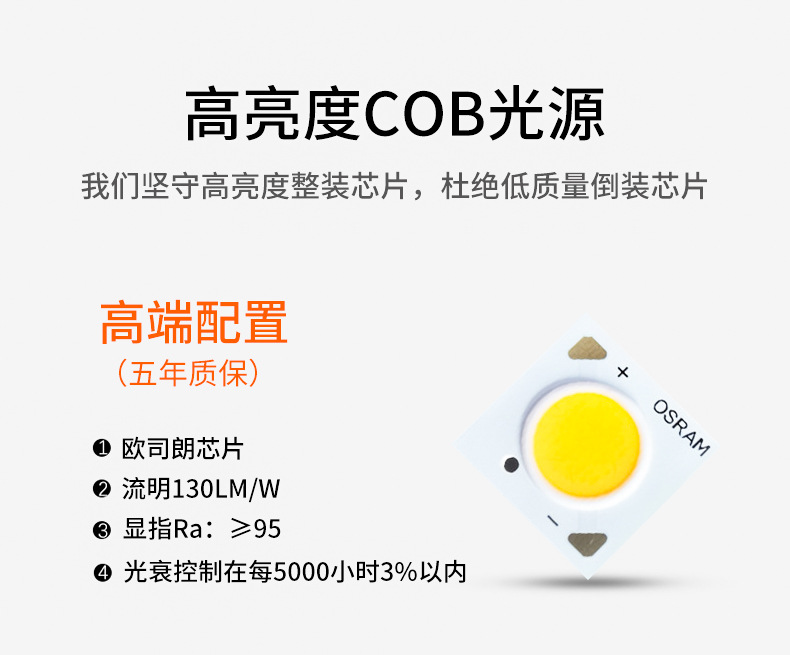  led全光谱98显深防眩家用三色防眩别墅洗墙灯嵌入式COB小山丘射灯(图24)