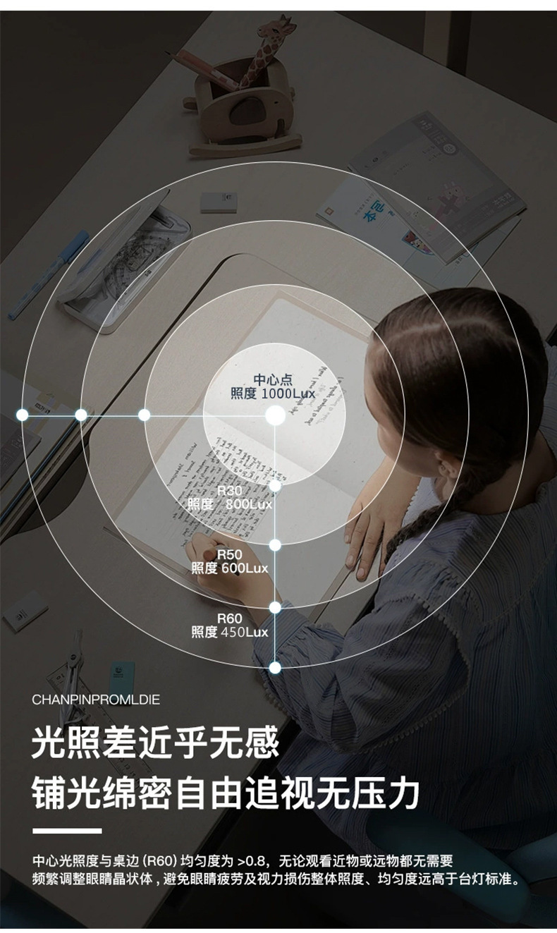 落地护眼灯立式台灯学习专用大路灯儿童阅读无影全光谱学生防近视(图8)